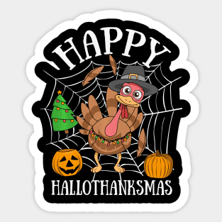 Happy HalloThanksMas Sticker